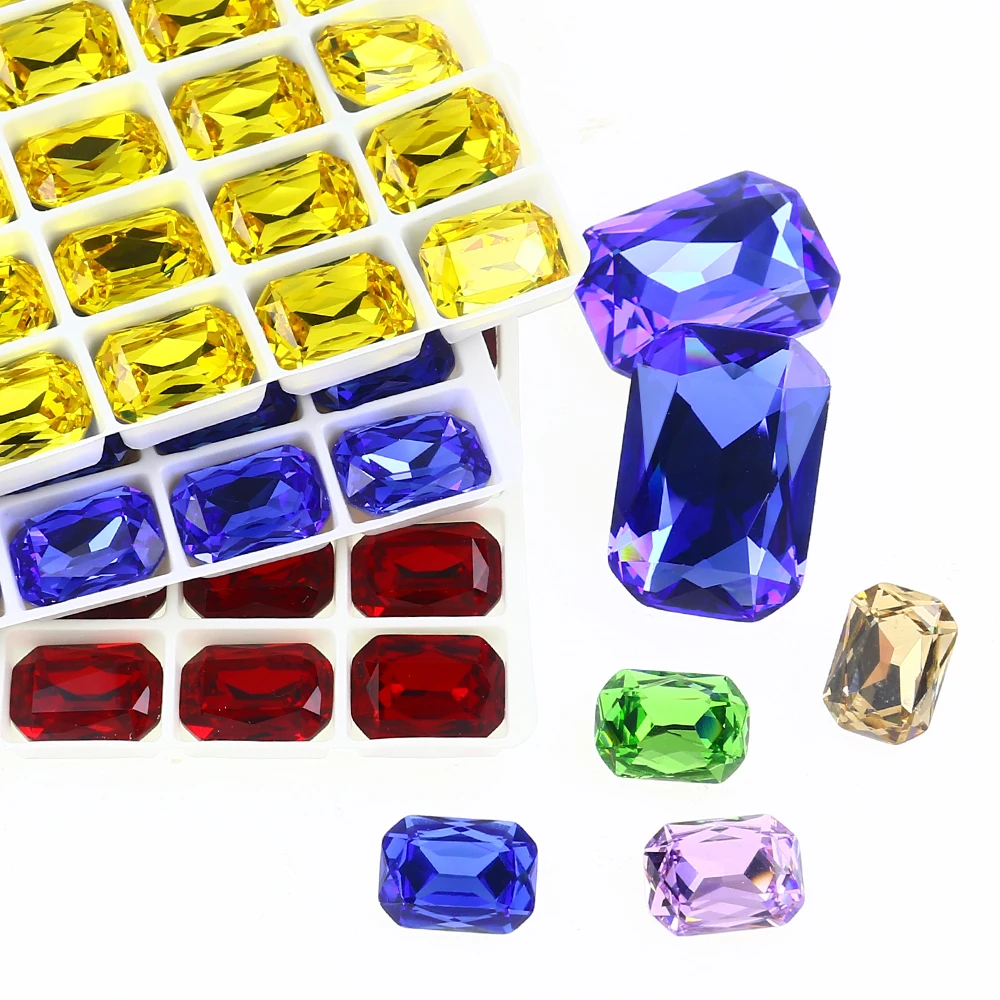Цветные стразы Восьмиугольные s для одежды ремесла Стразы дизайна ногтей