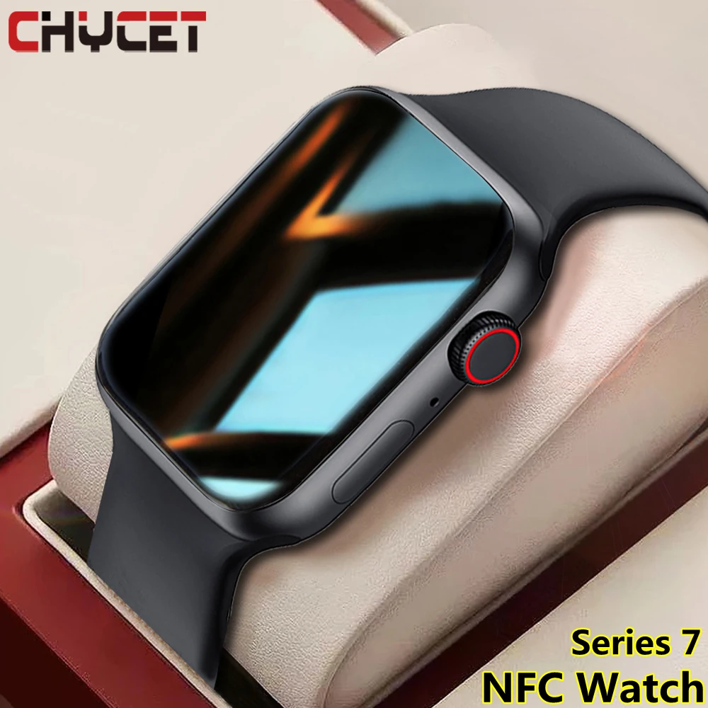 Смарт-часы CHYCET 2022 NFC для мужчин и женщин фитнес-трекер управление музыкой серия 7