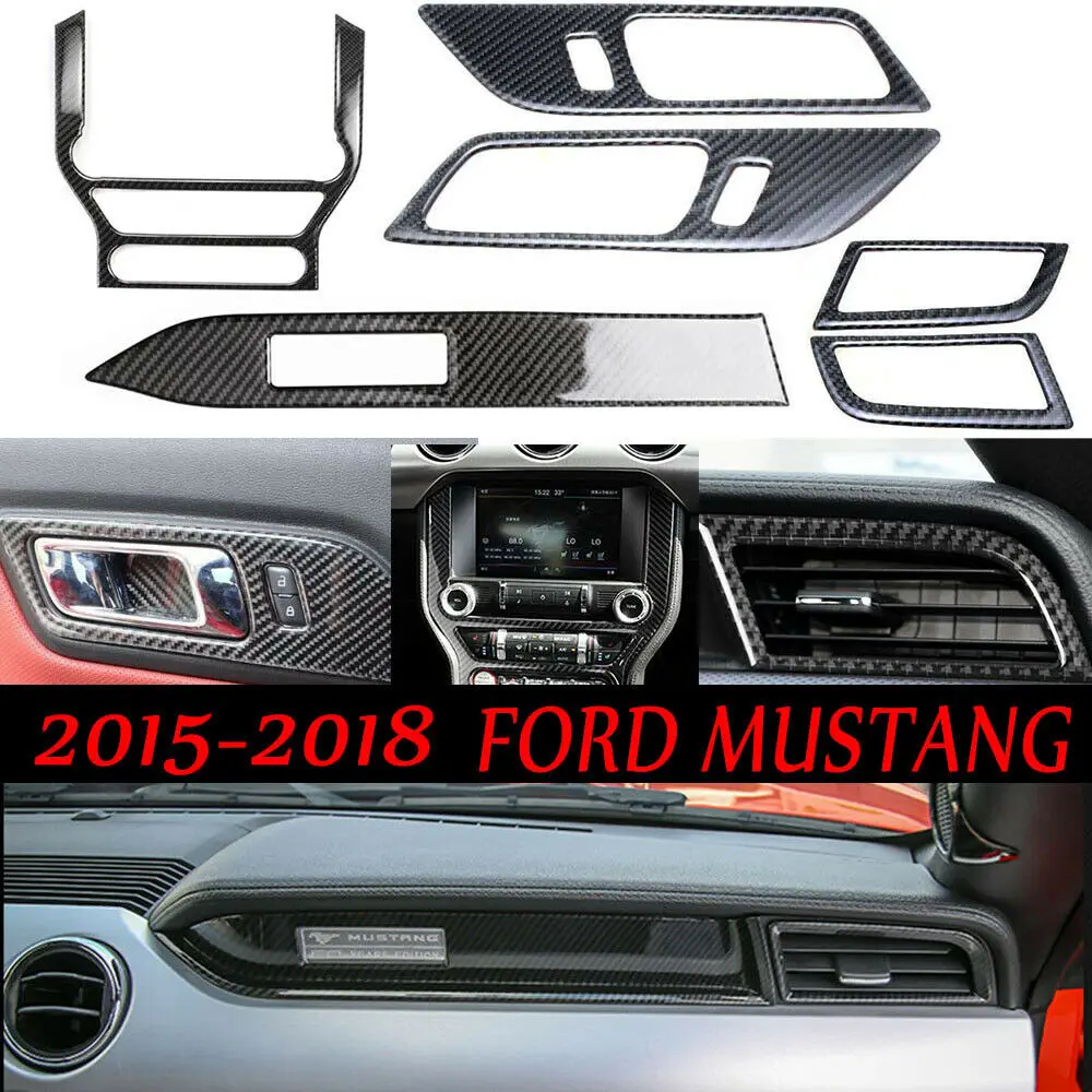 Подходит для Ford Mustang углеродное волокно автомобильный набор для автомобильного салона украшения отделка наклейка