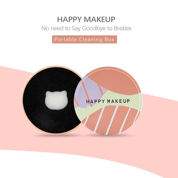 

Portable Makeup Puff Storage Box Make Up Brush Accessories Puff Iron Protective Cleaning Case Beauty Makeup Tools