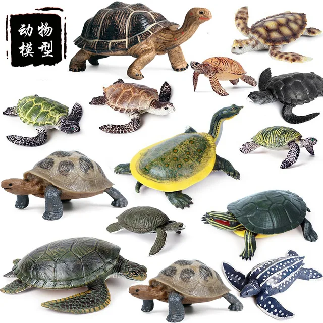 Simulation Ocean Animal Sea Turtle Series Miniature Model Action Figures Collection Cognition Creativity Toys for children Gift 2