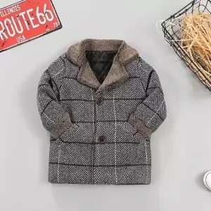 Детские шерстяные куртки 2019 г. Новая зимняя одежда для малышей повседневные