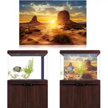 

1Roll 3D Aquarium Background Sticker Self Adhesive Wallpaper Fish Tank Decorative Picture Thick PVC Underwater Backdrop Ornament