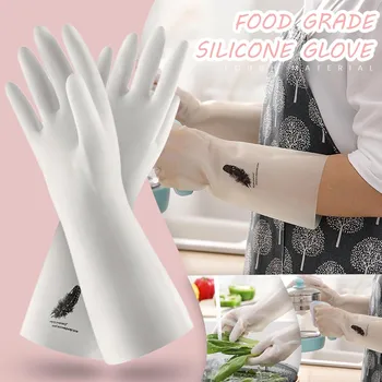 

Cleaning Gloves Single Layer Latex Waterproof Plastic Durable Washing Gloves