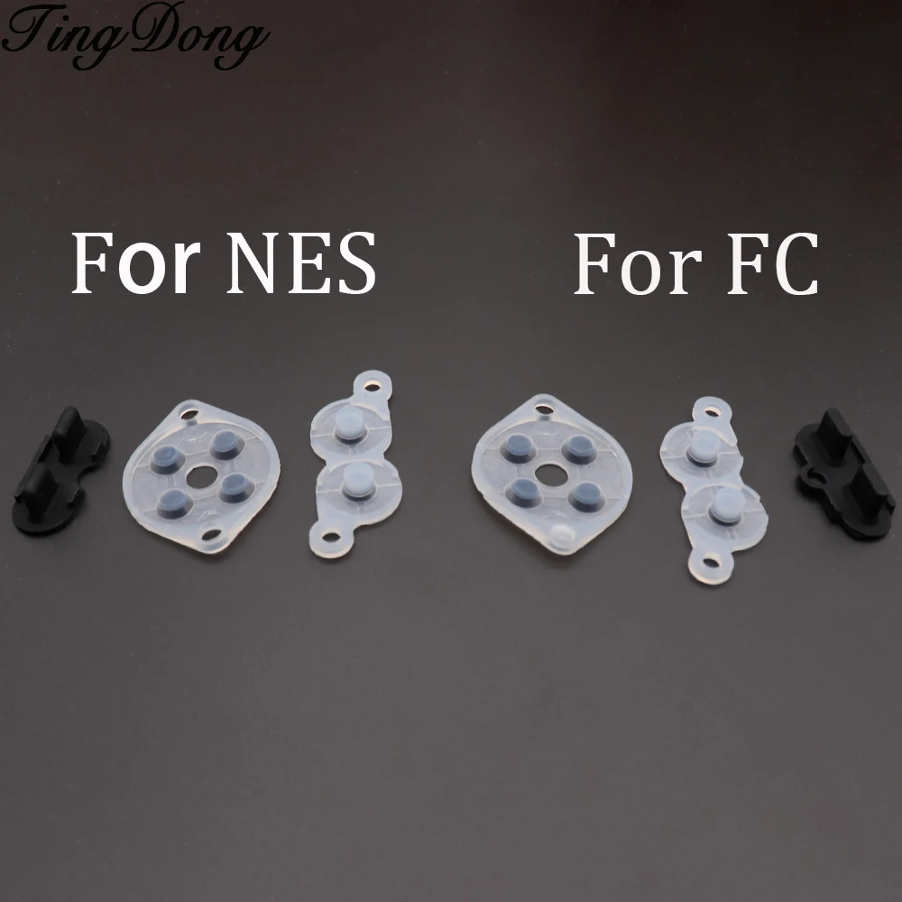 

TingDong 60SETS Replacement For Nintendo Famicom Controller Conduction Conductive Rubber A B Button D Pad For NES FC