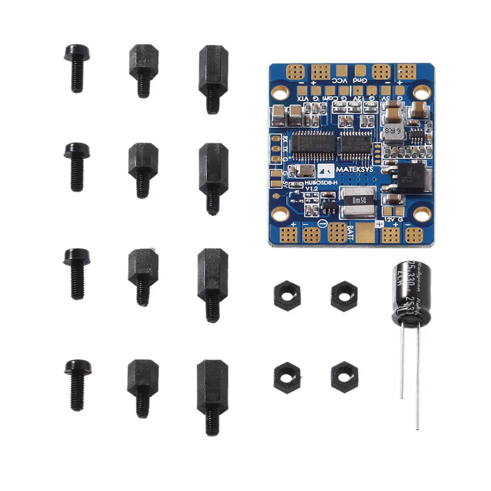 Matek HUBOSD Eco X-Type встроенный модуль тестов8 PDB Датчик тока 140A Dual BEC OSD XT60 для
