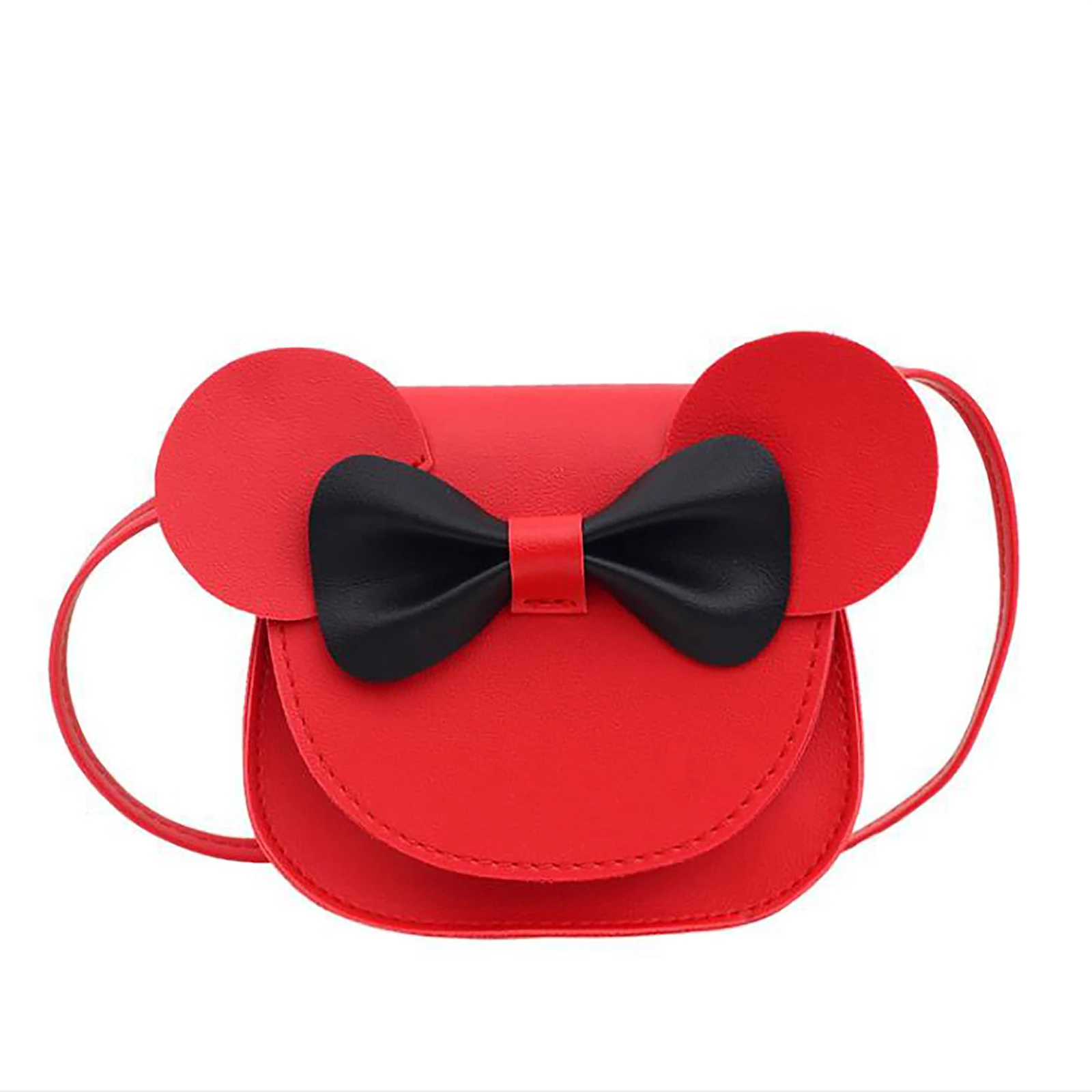 Baby Purse 1 To 2 Year Old LoveWLC Mouse Ear Bow Kids' Crossbody Purse - Adorable PU Leather Bag For Girls (Ages 0-8) Minnie Mouse