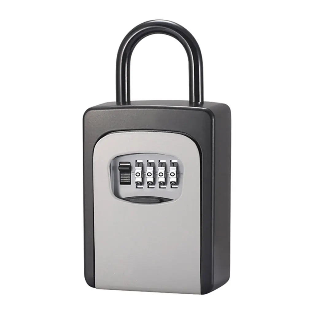 

Key Lock Box Key Storage Lock Box Aluminium Alloy Key Safe Box Weatherproof Wall Hanging For Indoors Outdoors