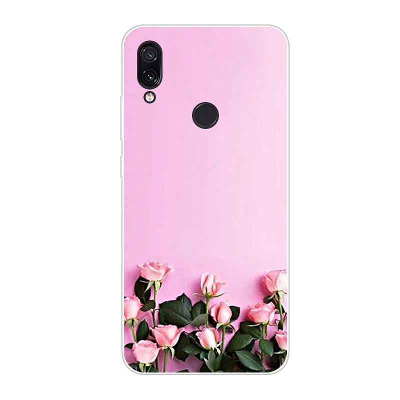 Оранжевый Для Xiaomi Redmi Note 7 чехол силиконовый рисунок мягкий TPU для Xiaomi Redmi Note 7 PRO Чехол 6,3 дюймов Fundas Coque Redmi Note7 чехлы - Цвет: Оранжевый