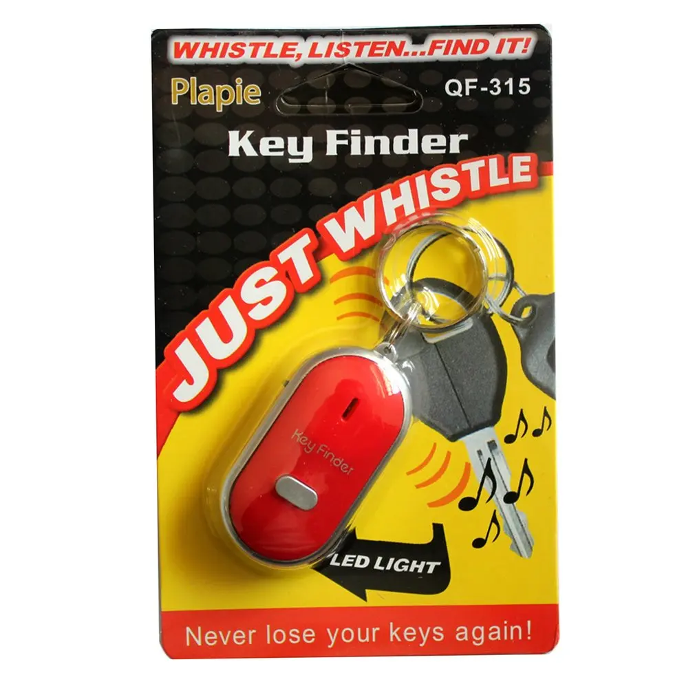 Anti-Lost Key Finder Smart Find Locator Keychain Whistle Beep Sound Control LED Torch Portable Car Key Finder