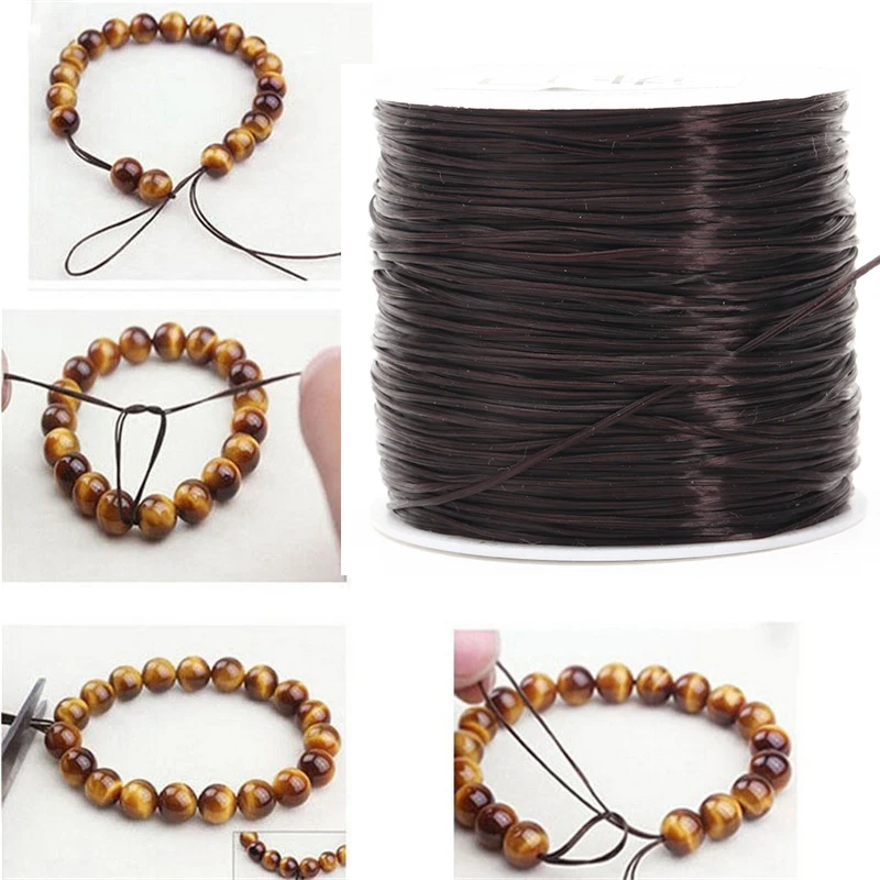 

0.8mm Diameter 50m long multicolor Crystal Elastic Beading Cord String Thread for DIY Necklace Bracelet Jewelry Making Tools