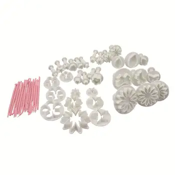 GloryStar 47PCS/Set Cake Decorating Fondant Icing Cutter Plunger Set
for Cake Fondant Home Bakery Baking Tools