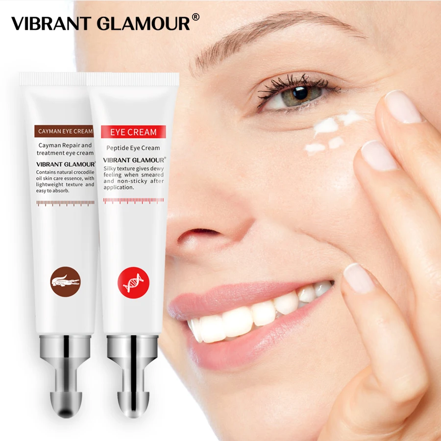 vibrant glamour arbutin toner retinol toner efficiency moisturizing whitening light spot anti aging wrinkle reduction 2pcs VIBRANT GLAMOUR Eye Cream Peptide Collagen And Crocodile  Anti-Wrinkle Remover Dark Circles Against Puffiness Bags Eye Care 2PCS