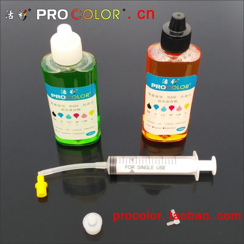 Печатающая головка пигментные краски самодельные чистящая жидкость инструмент для Canon PGI-450451 PIXMA iP8740 IP7240 MG6340 MG7140 MG7540 MX924 принтер - Цвет: Pigment and dye