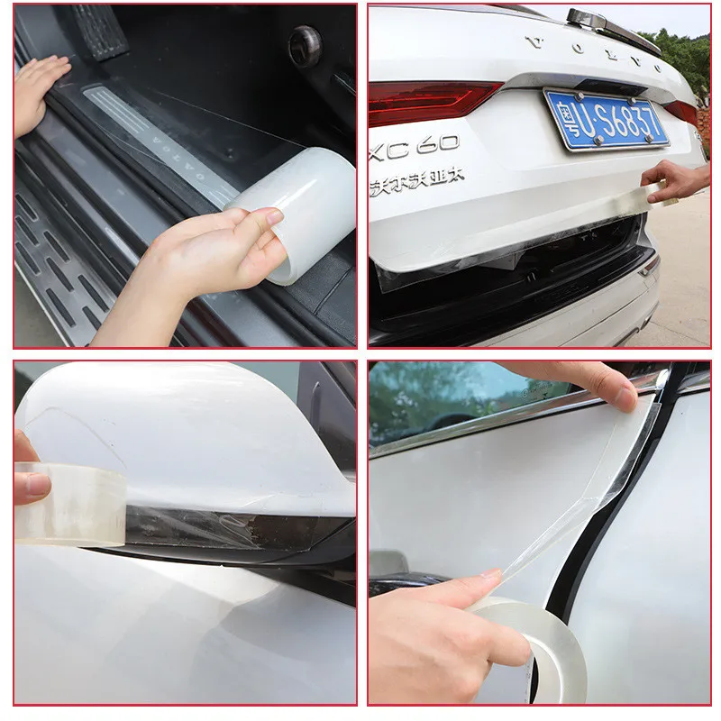 8p//set Clear Car Door Edge Protector Guard Anti-scratch Strip Bumper Universal