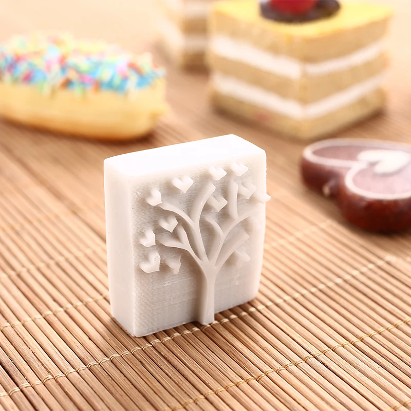 Fondantmold шоколадное дерево ручной работы Cakebakewaretool сердце штамп Смола плесень подарок 1 шт. красивое тиснение