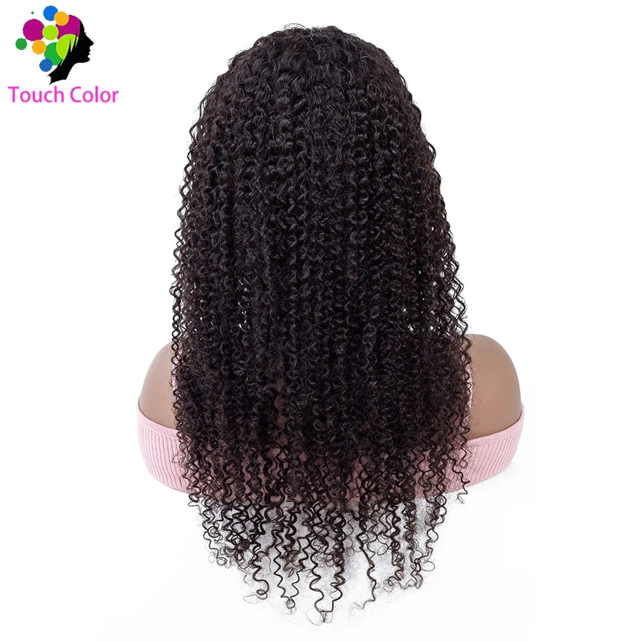 Touch 13*4 кудрявые Кудрявые Волнистые человеческие волосы на кружеве парики для черных женщин 8-30 дюймов 150% плотность бразильские парики на кружеве remy волосы