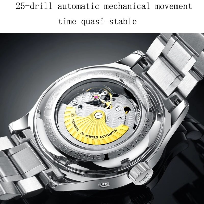 Seiko Автоматический ход Мужские t Карнавальная майка брендовые Роскошные Мужские механические часы relogio masculino часы из нержавеющей стали ремень для мужских часов