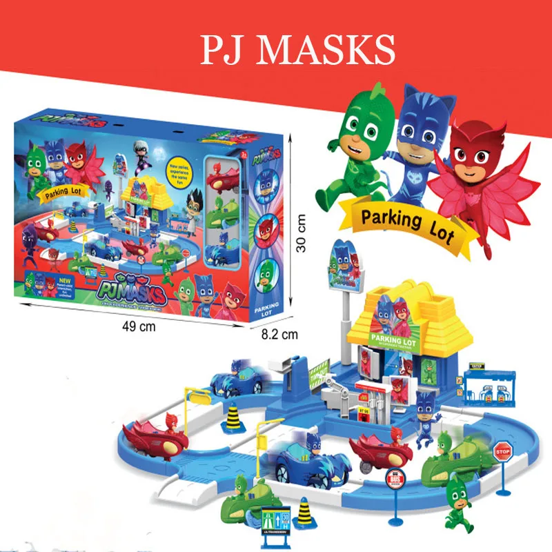 pj mask 1 Villa 3 cars 3 dolls model Catboy Owlette Gekko figure masks set Assemble toy Interesting games for children gift2B17