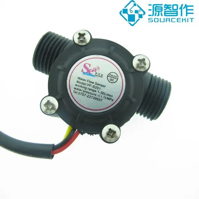 

Water Flow Sensor 20 MM Port Water Control Machine Hall Water Flow Meter Sensor Module