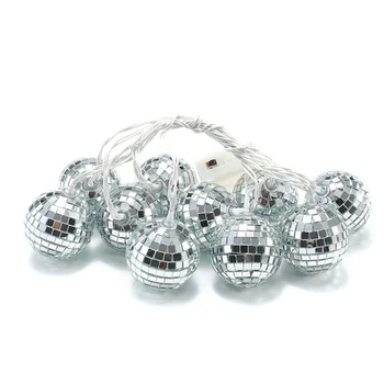 

LED Mirror Ball Light String Creative Mosaic Decorative Home Christmas Light Dress Up Lights Lantern Light Bande De Led MYC