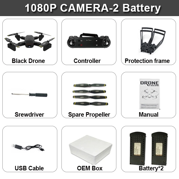 SG700D 4K Квадрокоптер Дрон Дроны с камерой Hd мини Дрон Rc вертолет игрушки профессиональный Дрон Com камера Квадрокоптер гоночный - Цвет: 1080P Black 2B