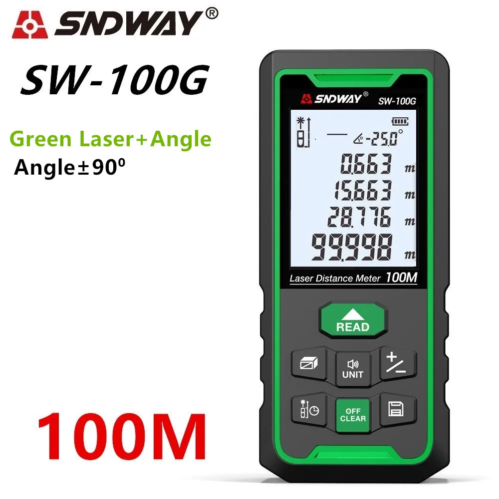 Sndway Laser Rangefinder Distance Meter 120m 100m 70m50m Digital Electronic Roulette Trena Laser Tape Measure Ruler Range Finder Sndway Laser Rangefinder Distance Meter 120m 100m 70m50m Digital Electronic Roulette Trena Laser Tape Measure Ruler Range Finder