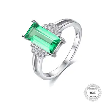 

Band Ring Big Green Stone,18K-Brand New Thomas Style Glam Fashion Good Jewelry For Women 2020 Ts Gift In 925 Sterling Silver
