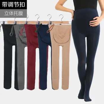 

Three-dimensional stomach lift pregnant women stockings light legs adjustable artifact 320D velvet bottoming pantyhose