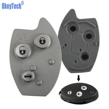 

OkeyTech for Citroen Elysee Saxo Xsara Picasso Berlingo C5 Key Remote Car Key Case Pad 3 Button Flip Key Mat Rubber Button Pad