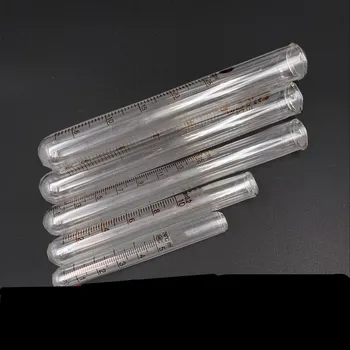 

Chemical test tube high temperature resistant round bottom test tube 5ml-100ml glass tube with scale