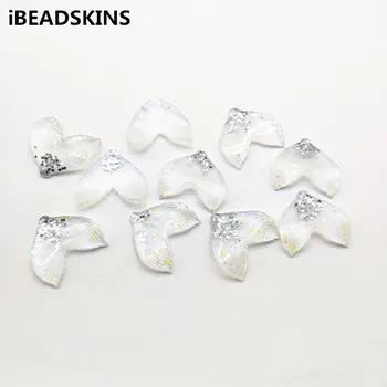 

New arrival! 24X27mm clear Built-in powder Fishtail shape charm for Necklace Earrings DIY,Earrings parts,hand Made Jewelry DIY