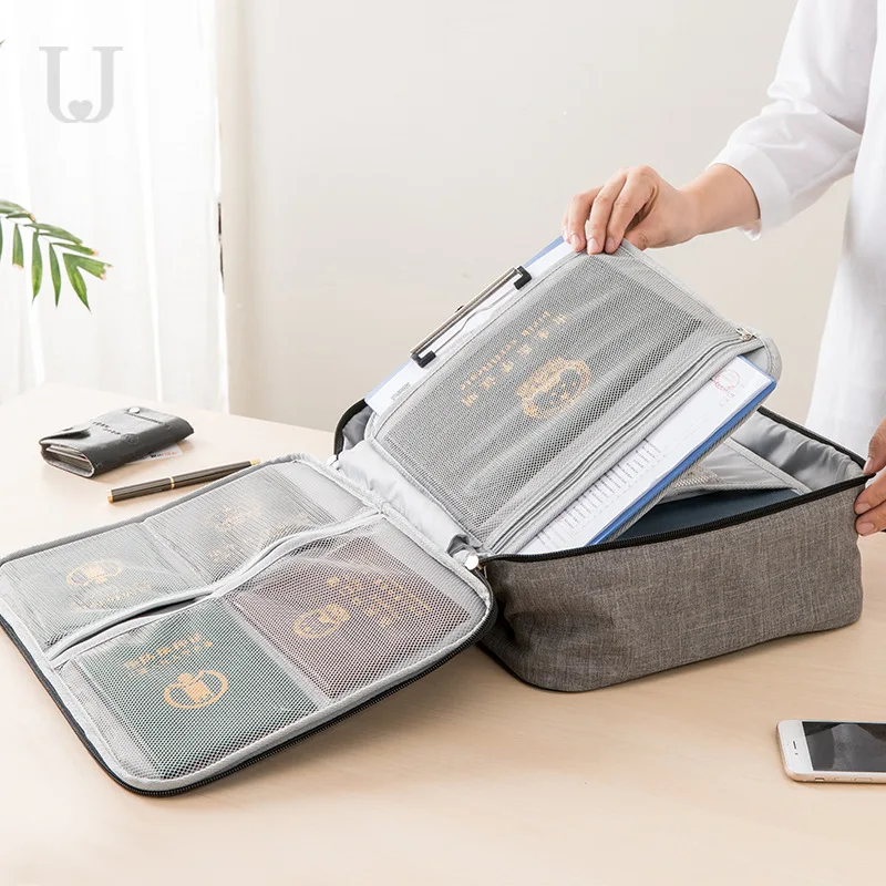 

Multifunctional Waterproof ID Storage Bag Home Multi-layers Document Passport Certificate Finishing Bag Card Package