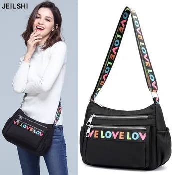 

Waterproof Nylon Bag Capacity Diaper Bag Multi-Compartment Single-Shoulder Bag for Women Durable and Lightweight Satchel