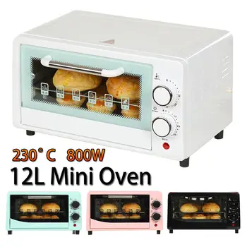 

Mini Oven with Baking Tray Timer 12L 800W Multiple Colors Mini Oven for Kitchen household bread pizza oven frying pan
