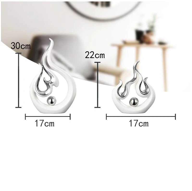 Modern Creative Fire Shape Ceramic Table Figurines 5 Modern Creative Fire Shape Ceramic Table Figurines 5
