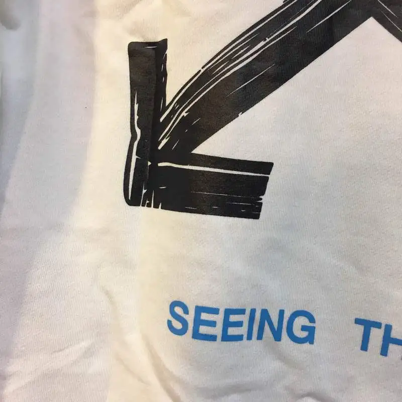 OFF-WHITE Высокая версия стрела религиозный Классический круглый вырез тонкий раздел хлопок Толстовка