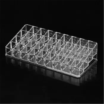 

36 Grids Transparent Lipstick Storage Box Acrylic Display Case Nail Brush Organizer Cosmetic Display Makeup Organizer