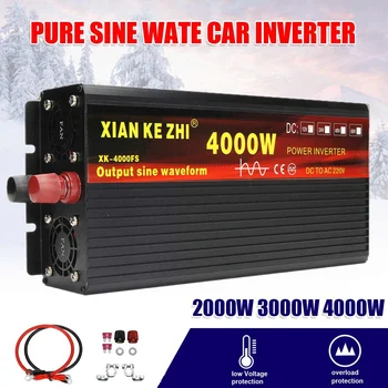 

Inverter 12V/24V 220V 2000W 3000W 4000W DC12V to AC 220V Pure Sine Wave Voltage Converter Power Car Inverter+2 LED Display