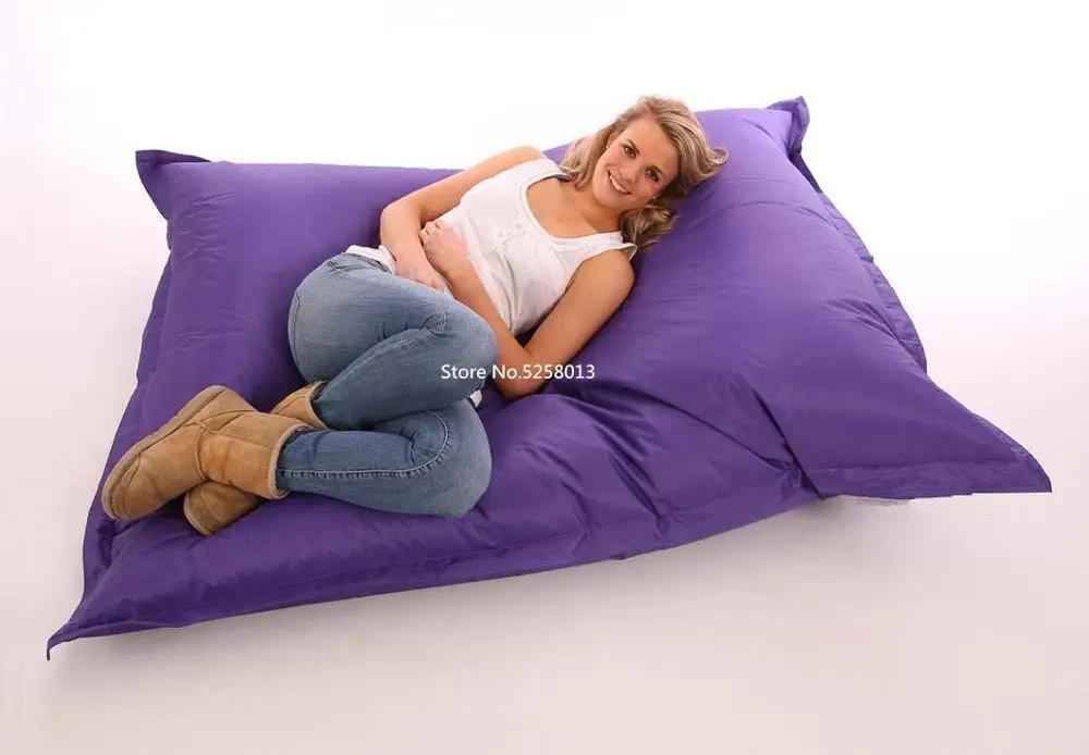 Гигантский наружный бобовый мешок оранжевый, Versitle функция beanbags мебель для дома-140*180 см Большой размер lounge-Расслабьтесь ленивая подушка