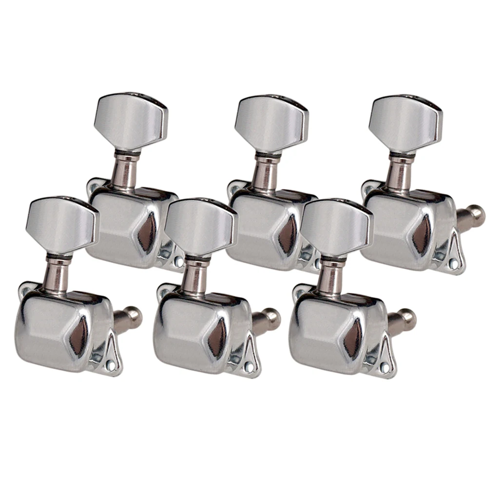 6R Silver Machine Heads Key Tuners Tuning Pegs For Electric Guitar Accessory