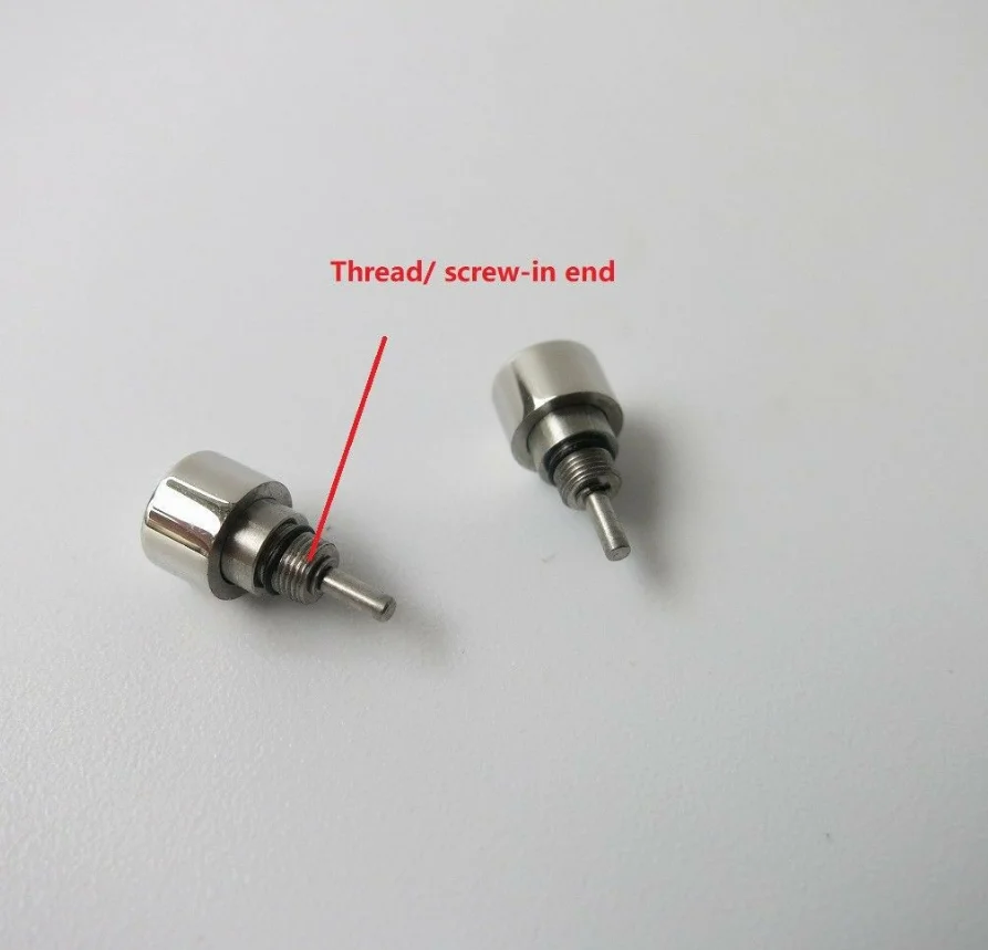 6057SPS Classical Steel Color Chronograph Button Screw In Type Watch Pusher watch face accessories