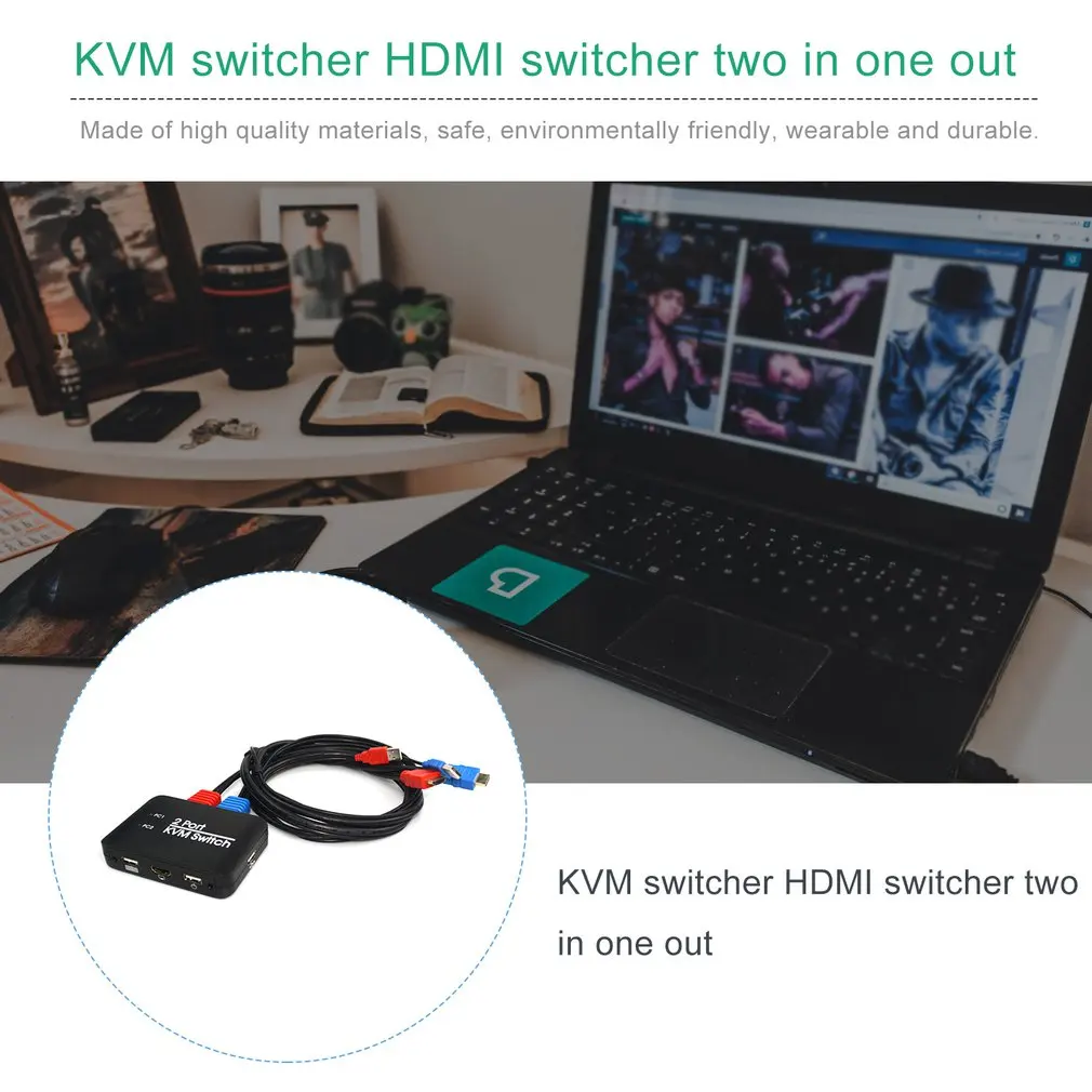 Hdmi Kvm переключатель кнопочный переключатель Usb порт с кабелем для монитора клавиатуры мыши Usb Hdmi ручной переключатель квм