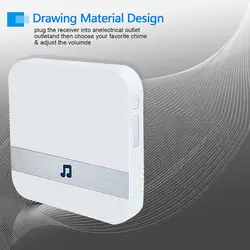 Sonnette sans fil 433MHz, carillon vidéo intelligent, sonnette d'intérieur, récepteur de musique 10 110db 