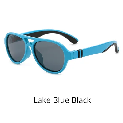Lake Blue Black Ralferty, высокое качество, детские солнцезащитные очки, поляризационные, гибкие, авиаторы, солнцезащитные очки, UV400, модные, для девочек и мальчиков, детские, уличные очки, K8028 - Цвет линз: Lake Blue Black
