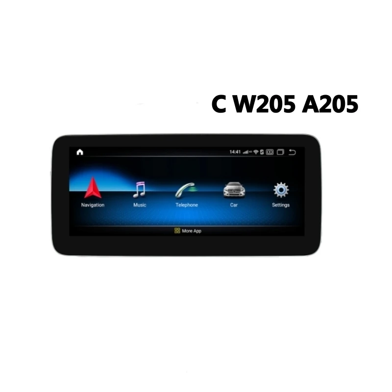 Автомобильный мультимедийный gps аудио радио для Mercedes Benz MB C Class W205 A205 C205 S205 CarPlay TPMS навигация - Цвет: Benz-W205