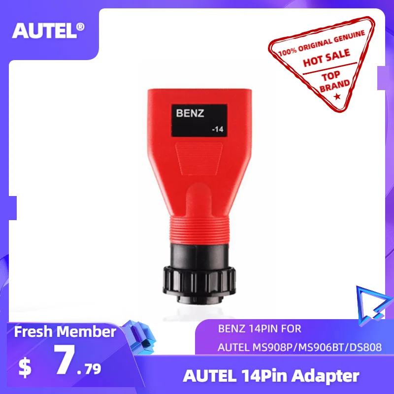 Autel 14pin Адаптер для Benz диагностики Maxisys pro MS908p MS906BT DS808K MK808 разъем MaxiSys MS908 для|Кабели