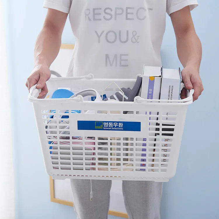 Multi-functional Small Plastic Handle Storage Basket Convenience Store Supermarket Shopping Basket Shopping Mall Cosmetics Stora