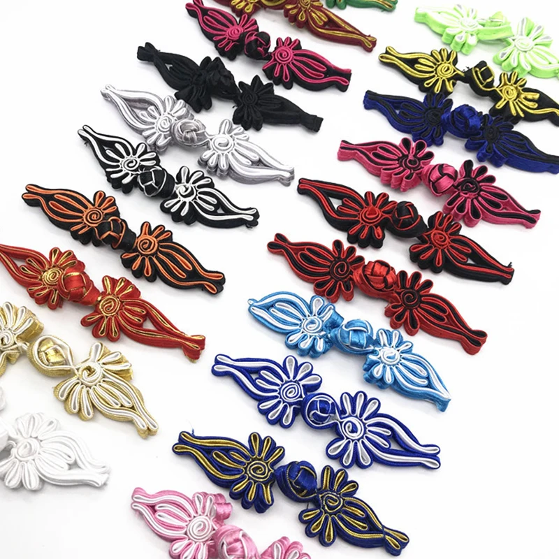 10pcs/lot Chinese Frog Buttons Knot Fastener Buttons For Cheongsam Tang Suit Decoration Sewing Accessories
