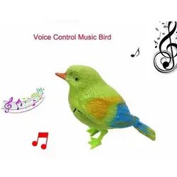 Nouvelle Simulation vocale créative sera appelée mignonne couleur oiseaux contrôle du son oiseau nouveau jouet étrange oiseau jouet vert 
